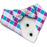 PawsIndia Colorful Pattern Tuxedo Bandana With Matching Bow For Pets