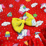 PawsIndia Unicorn Summer Dress For Pets - Red