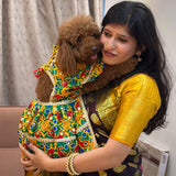 PawsIndia Traditional Green Maharani Dress for Dogs – Limited Edition