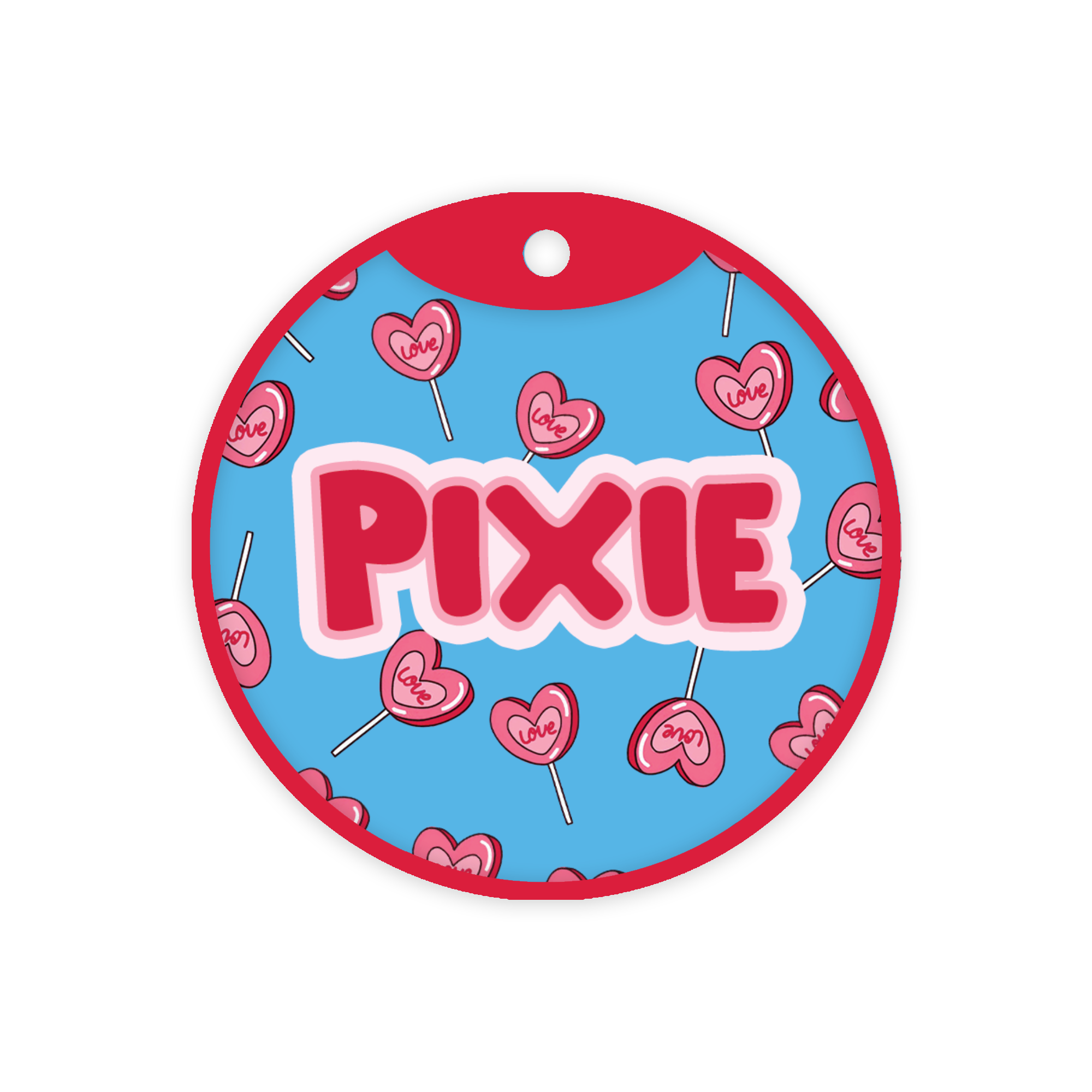 Customized Pet Id Tag -  Valentine's Edition Heart Candy