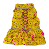PawsIndia Traditional Marigold Yellow Princess Dress for Dogs – Limited Edition