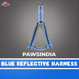 Pawsindia Reflective Nylon Harness for Small Dogs - Blue