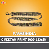 Pawsindia Cheetah Print Nylon Leash for Dogs with a Padded Handle