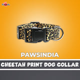 Pawsindia Nylon Dog Collar - Cheetah Print Large-X-Large