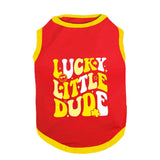 PawsIndia Ribbed Sleeves Printed Cat T-Shirt - Lucky Little Dude