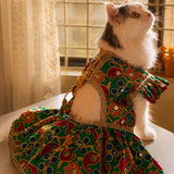 PawsIndia Traditional Red Maharani Dress for Cats – Limited Edition