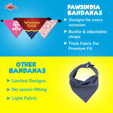 PawsIndia Customized Pet Bandana - Floral - Teal
