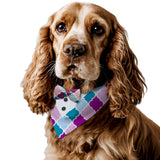 PawsIndia Colorful Pattern Tuxedo Bandana With Matching Bow For Pets