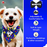 PawsIndia Mix-Fruits Pattern Tuxedo Bandana With Matching Bow For Pets