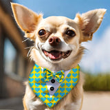 PawsIndia Heart Pattern Tuxedo Bandana With Matching Bow For Pets