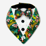 PawsIndia Jungle Pattern Tuxedo Bandana With Matching Bow For Cats