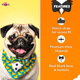 PawsIndia Duck Pattern Tuxedo Bandana With Matching Bow For Pets