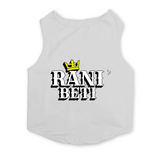 PawsIndia Sleeveless Printed Dog T-Shirt - Rani Beti