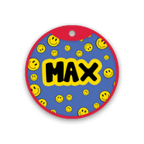 Customized Pet Id Tag - Smiley Print