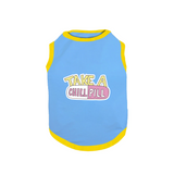 PawsIndia Ribbed Sleeves Printed Dog T-Shirt - Take A Chill Pill