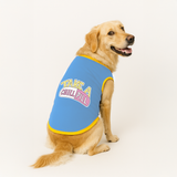 PawsIndia Ribbed Sleeves Printed Dog T-Shirt - Take A Chill Pill