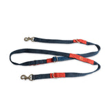 PetWale Multi-Function Leash Blue with Red