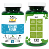 Jolly Good Pets General Health Support Supplement for Dogs & Cats I 60 Capsules