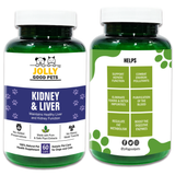 Jolly Good Pets Kidney & Liver Support Supplement for Dogs & Cats I 60 Capsules