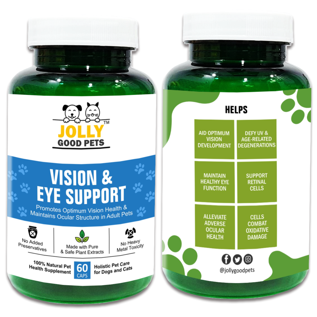 Jolly Good Pets Vision & Eye Support Supplement for Dogs & Cats I 60 C