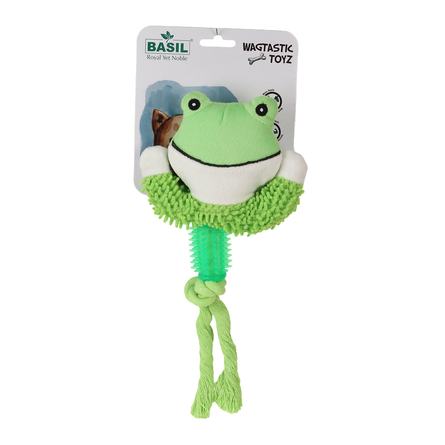 Basil Plush Toy With Chew Rope Tpr
