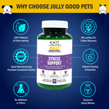 Jolly Good Pets Stress Support Supplement for Dogs & Cats I 60 Capsules