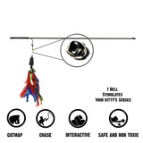 Basil - Cat Stick with Feather Toys
