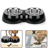 Basil - Double Melamine Bowl Black