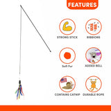 Basil - Cat Stick with Feather Toys