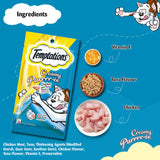 Temptations Creamy Purrrr-ee Cat Treats, Chicken & Tuna Flavour - 48 g