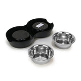 Basil - Double Melamine Bowl Black