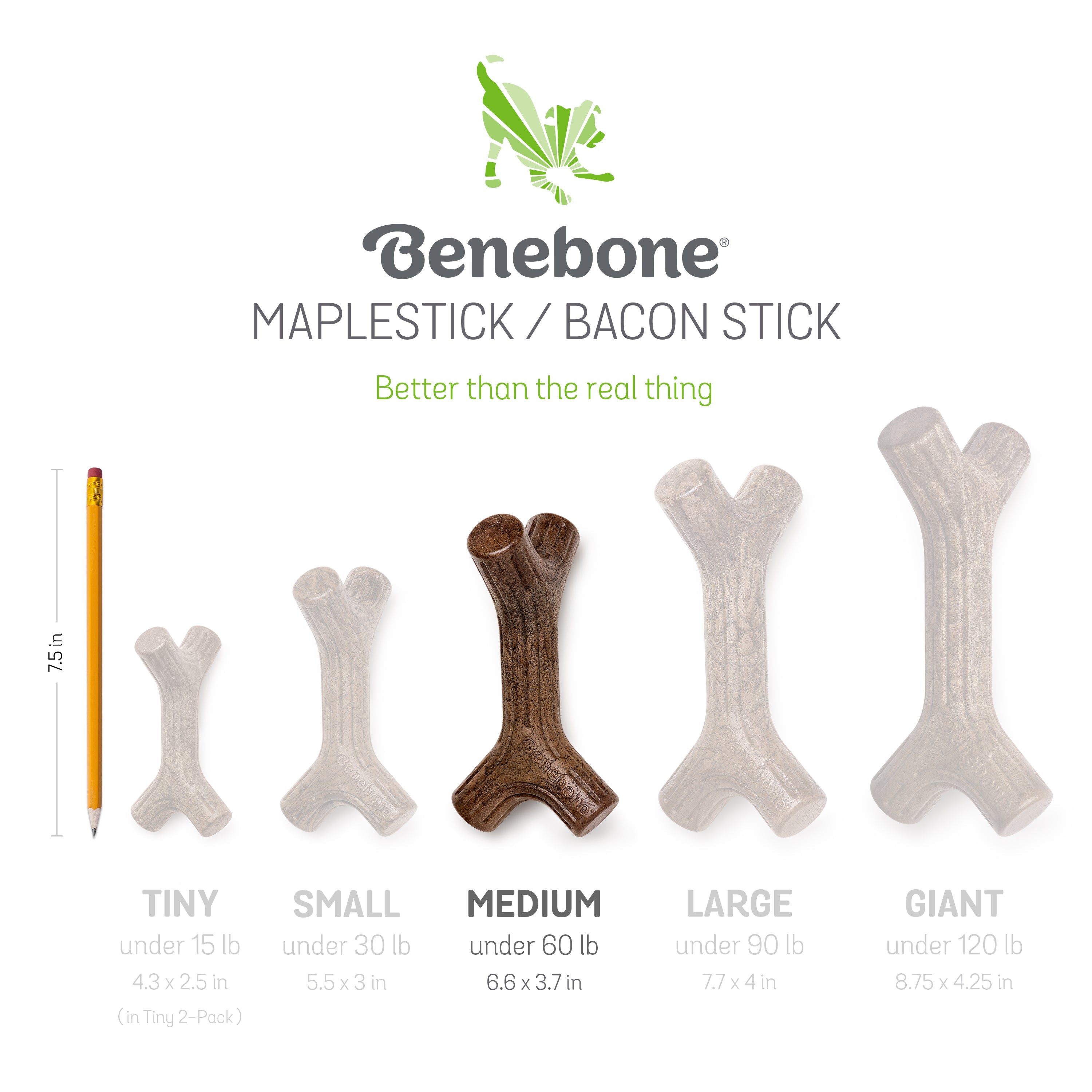 Benebone's Bacon Stick Durable Dog Chew