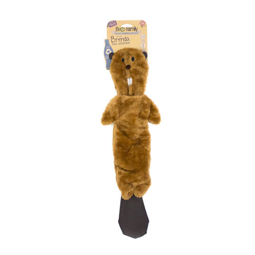 Beco Pet Stuffing Free Beaver Toy for Dogs - Brown