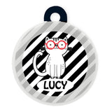 Customized Cat Tags - Black & White Stripes