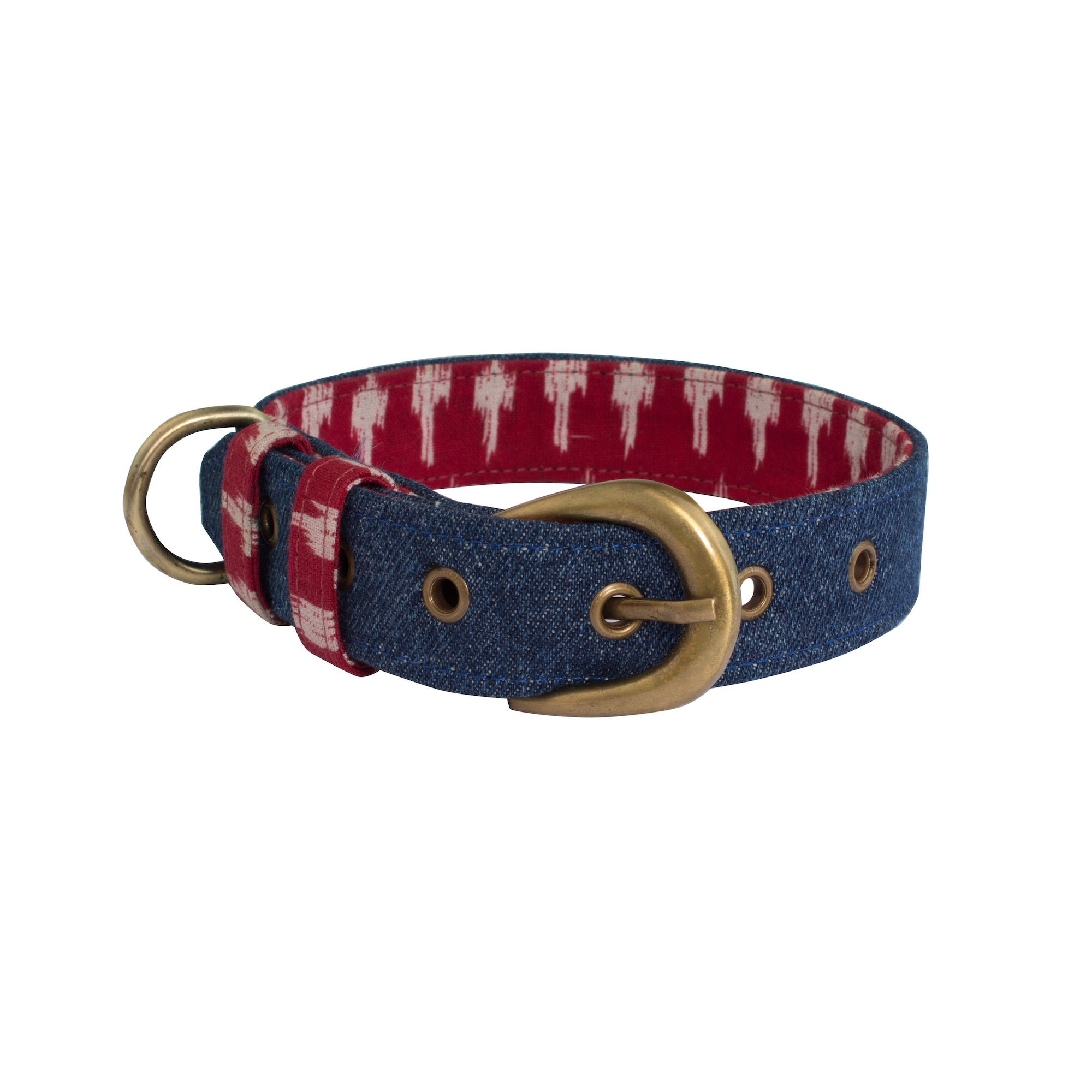 PetWale Blue Denim Dog Belt Collar