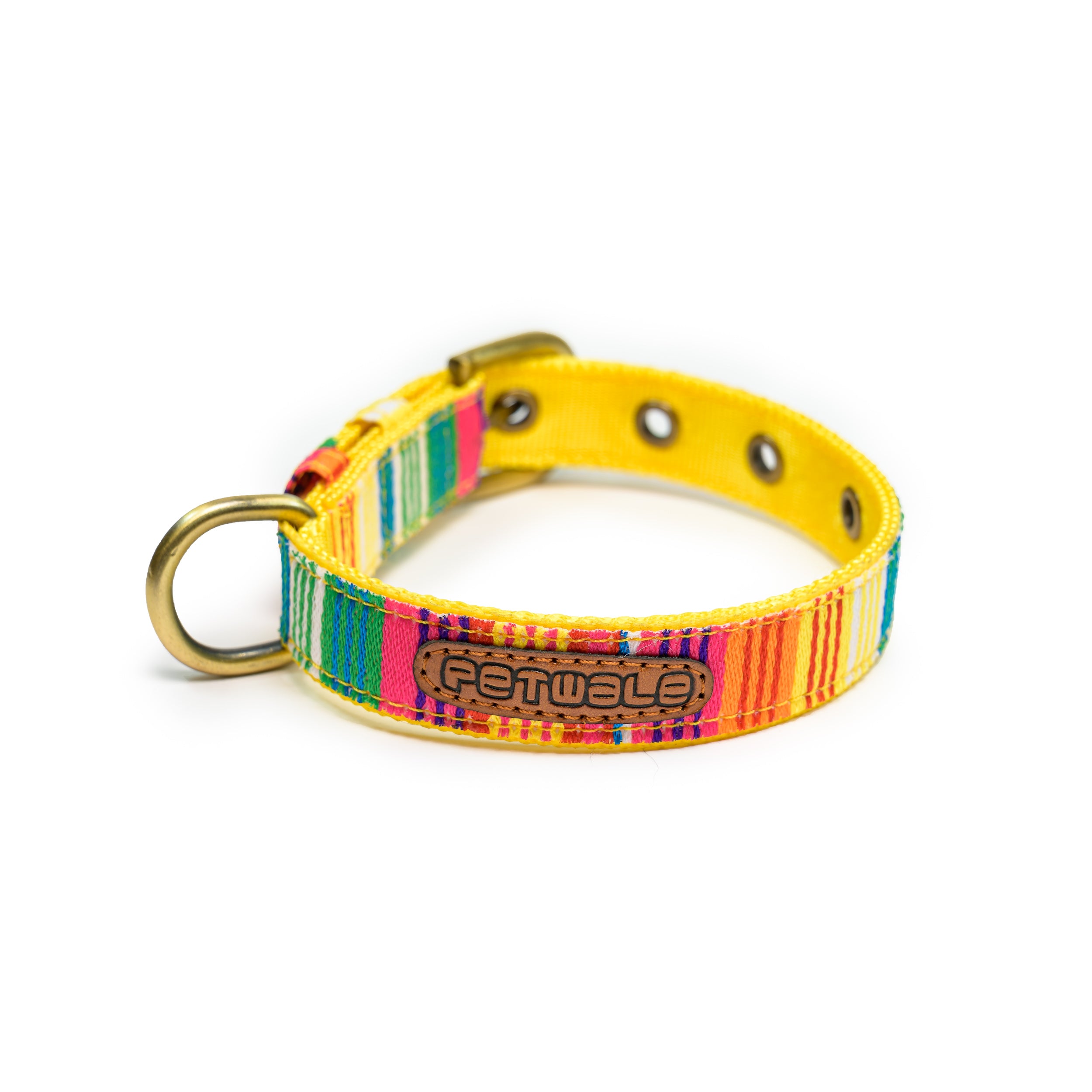 Colourful Stripes Dog Belt Collar