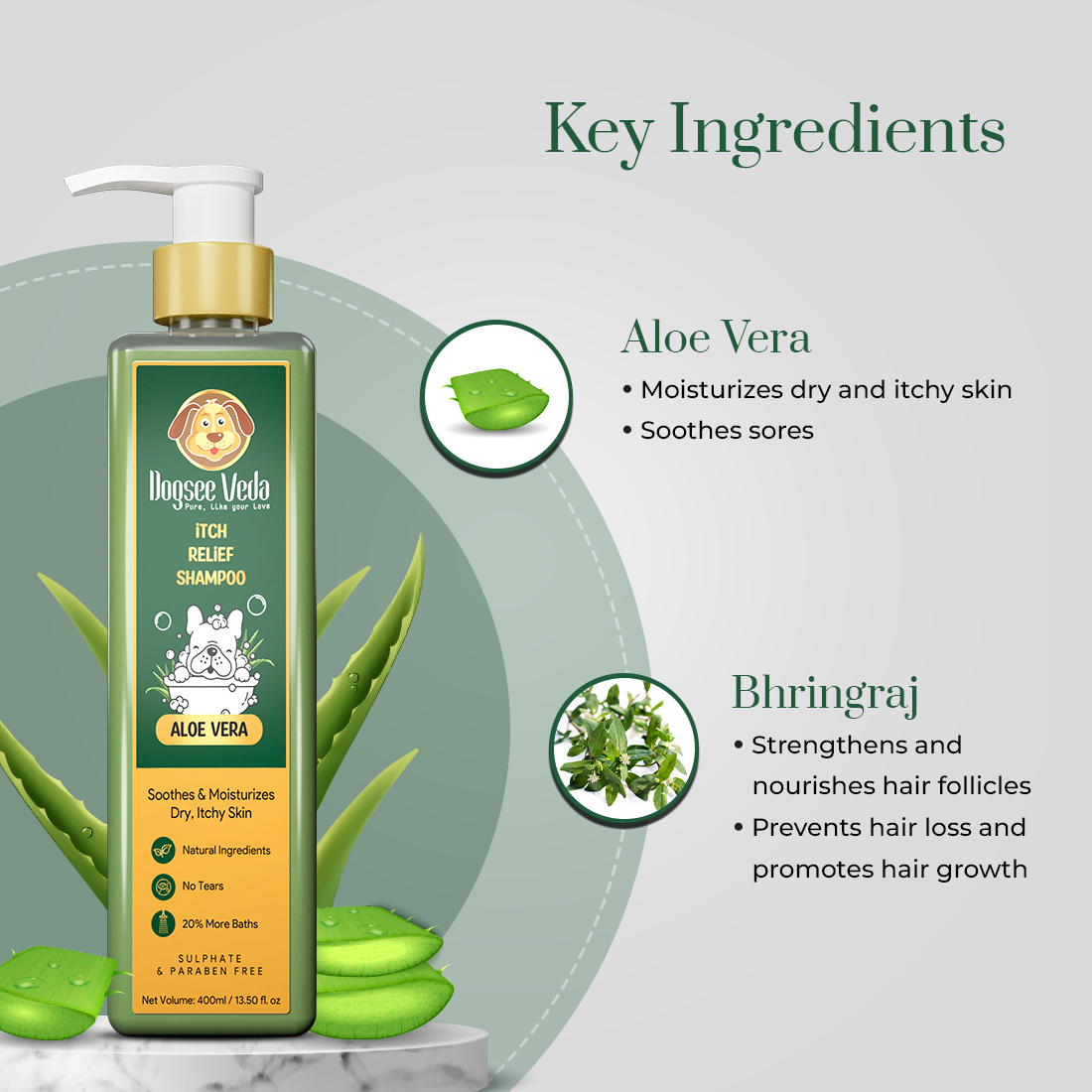 Aloe vera gel top for dogs itchy skin