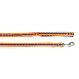 Cotton Orange Leash with Padded Handle (Orange with Blue)