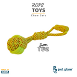 Pet Glam Super TUG - Rope Toy for Dog-Safe Toy for Puppies (Assorted Colors)