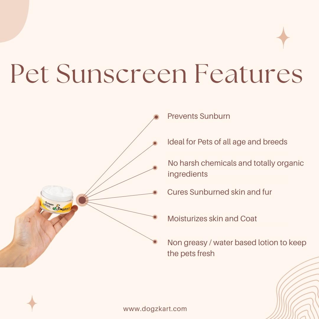 Pet Sunscreen for Dogs & Cats Non Greasy Moisturizing Lotion Pawsindia