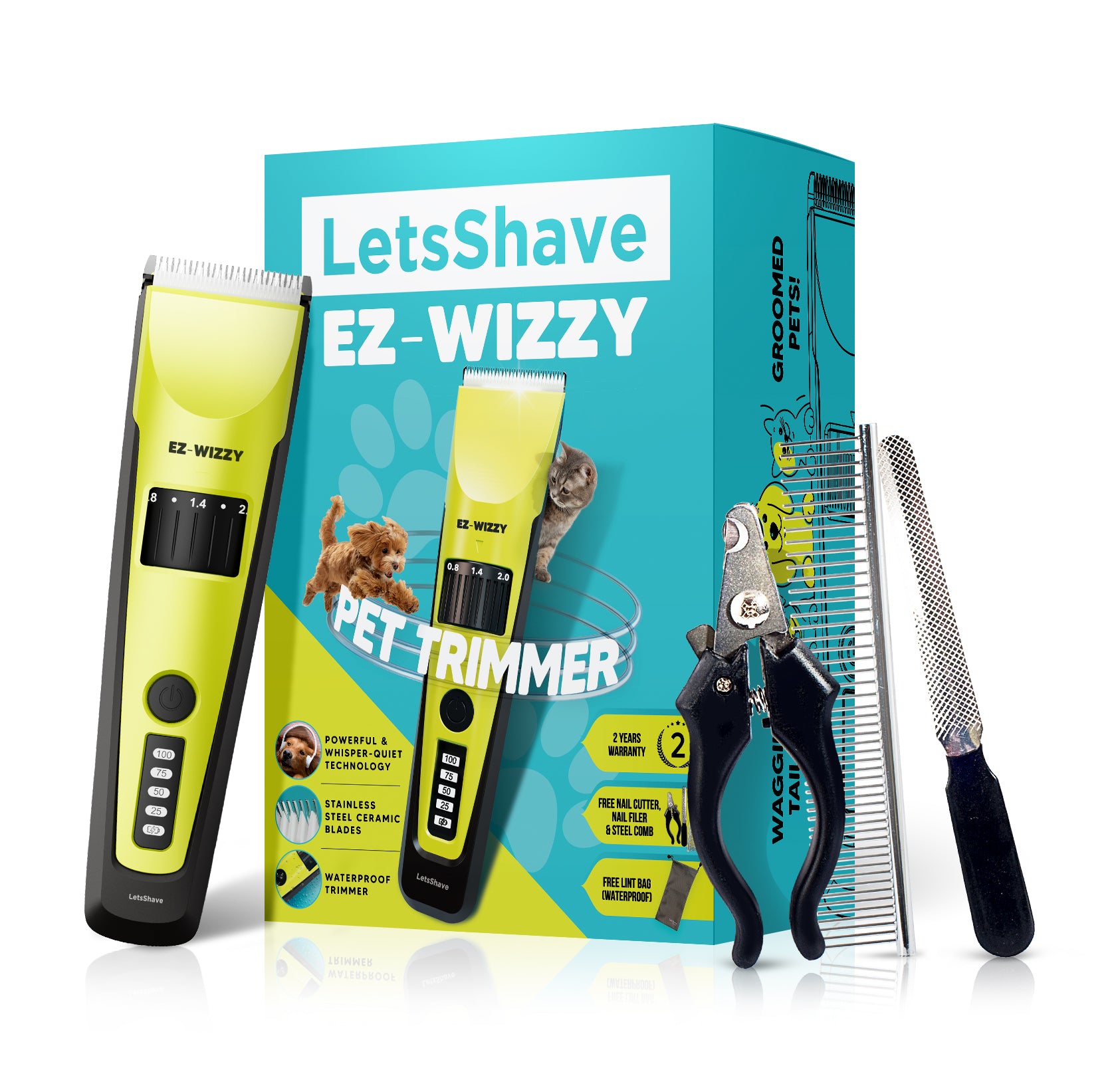 EZ-WIZZY Pet Trimmer for Dogs & Cats