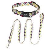 Aztek Durable Colorful Dog Collar and Leash Set