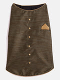 Vastramay Dogs' Black Woven Silk Blend Ethnic Jacket