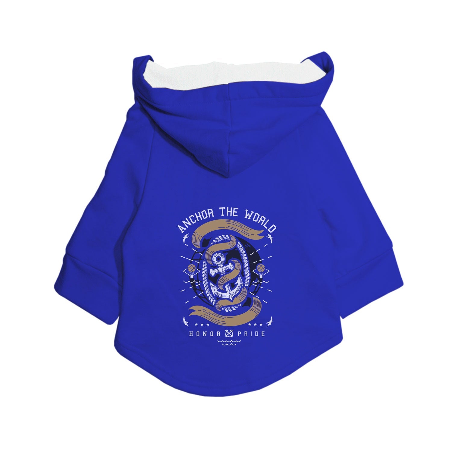 Ruse / Royal blue / anchor-the-world-dog-hoodie-2
