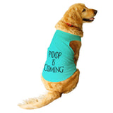 Ruse / Aqua Green / poop-is-coming-dog-tee