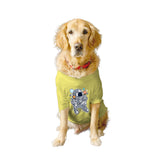Ruse XX-Small (Chihuahuas, Papillons) / Lemon Tonic Ruse Basic Crew Neck 'Astronaut Ice Cream' Printed Half Sleeves Dog Tee