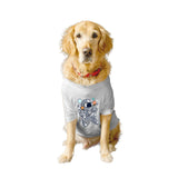 Ruse XX-Small (Chihuahuas, Papillons) / White Ruse Basic Crew Neck 'Astronaut Ice Cream' Printed Half Sleeves Dog Tee
