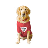 Ruse XX-Small (Chihuahuas, Papillons) / Poppy Red Ruse Basic Crew Neck 'Birthday Girl' Printed Half Sleeves Dog Tee2