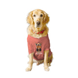 Ruse XX-Small (Chihuahuas, Papillons) / Salmon Ruse Basic Crew Neck 'Bosspup' Printed Half Sleeves Dog Tee