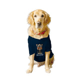 Ruse XX-Small (Chihuahuas, Papillons) / Navy Ruse Basic Crew Neck 'Bosspup' Printed Half Sleeves Dog Tee